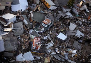 Foto da destruição causada pelo terremoto no Chile em 2010